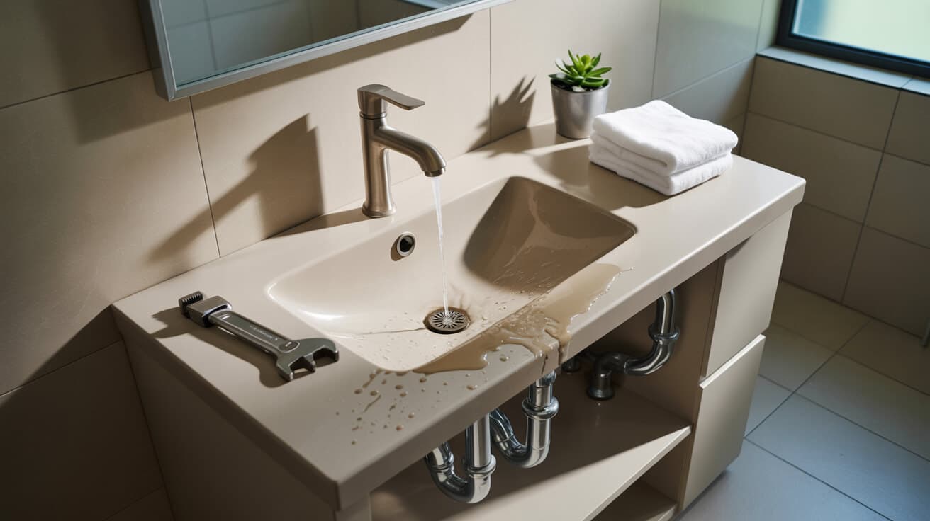 bathroom sink blockage removal