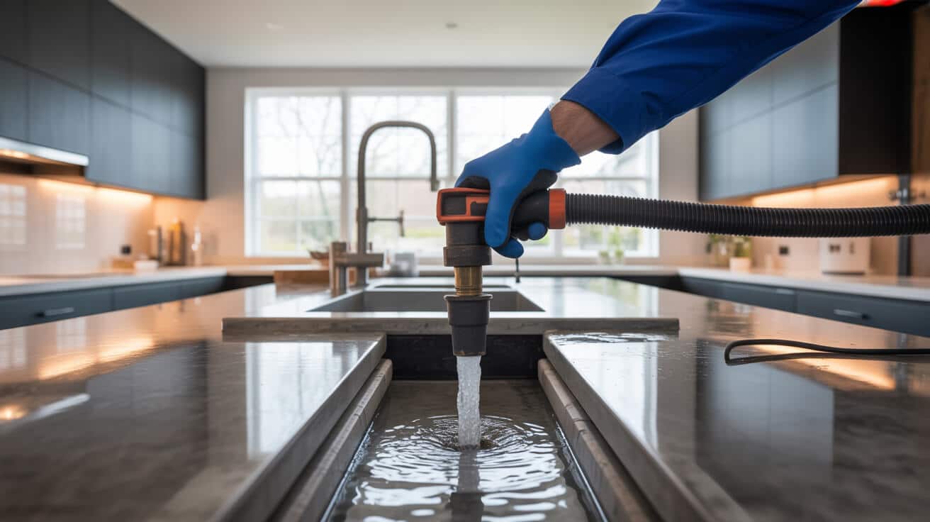 blocked gutter cleaning