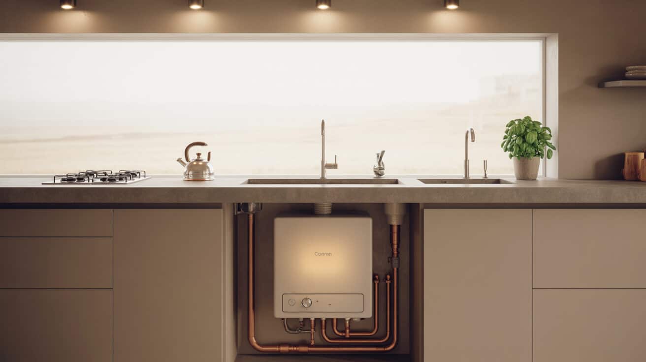 combi boiler hot water system