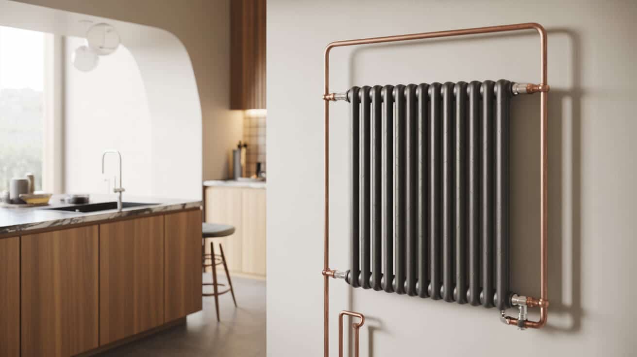 designer radiator installation