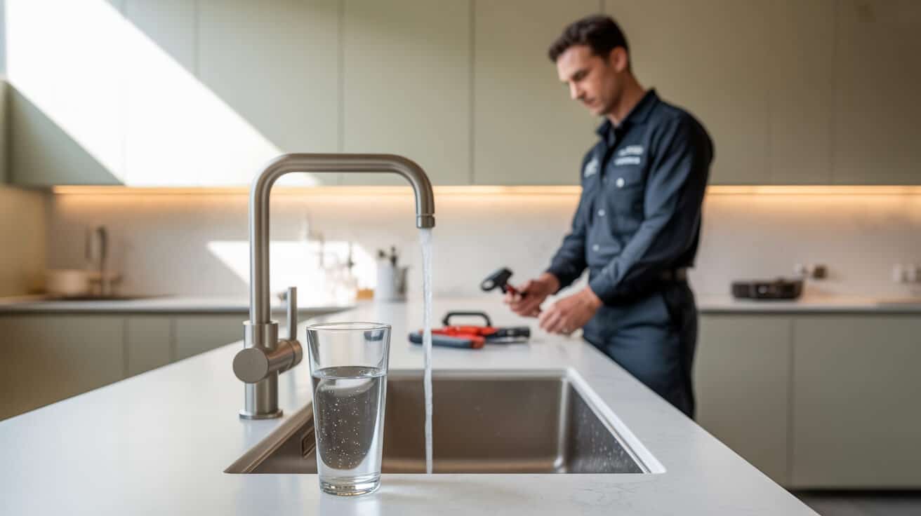 discoloured hot water fix