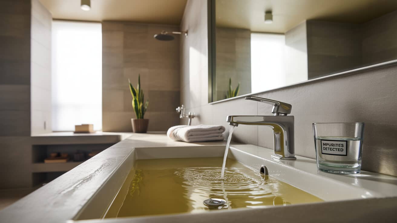 discoloured water plumbing