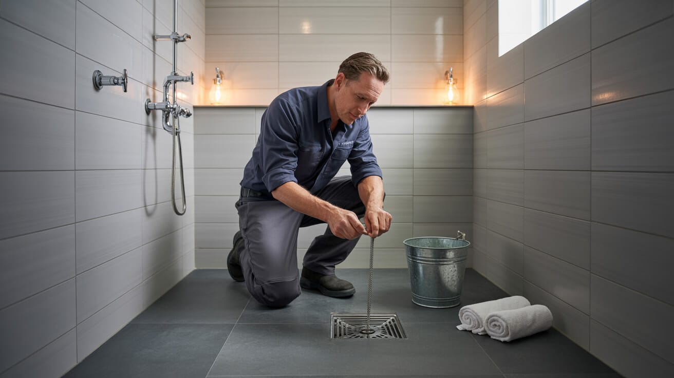 drain rod clearing
