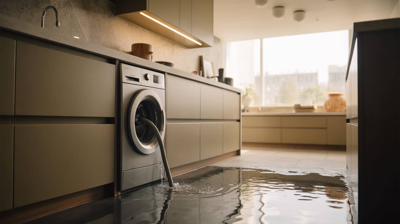 leaking washing machine connection