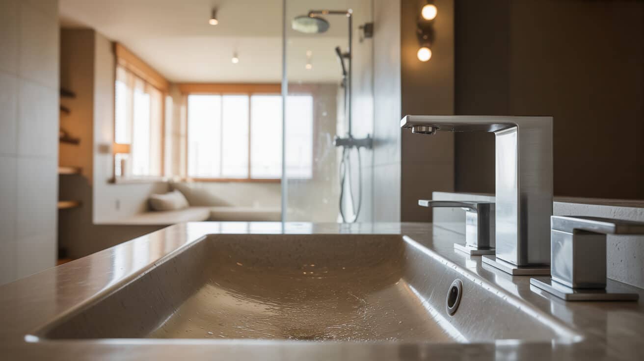 limescale buildup hot water