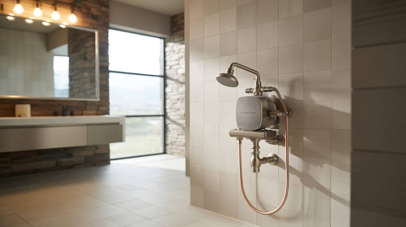 shower pump installation