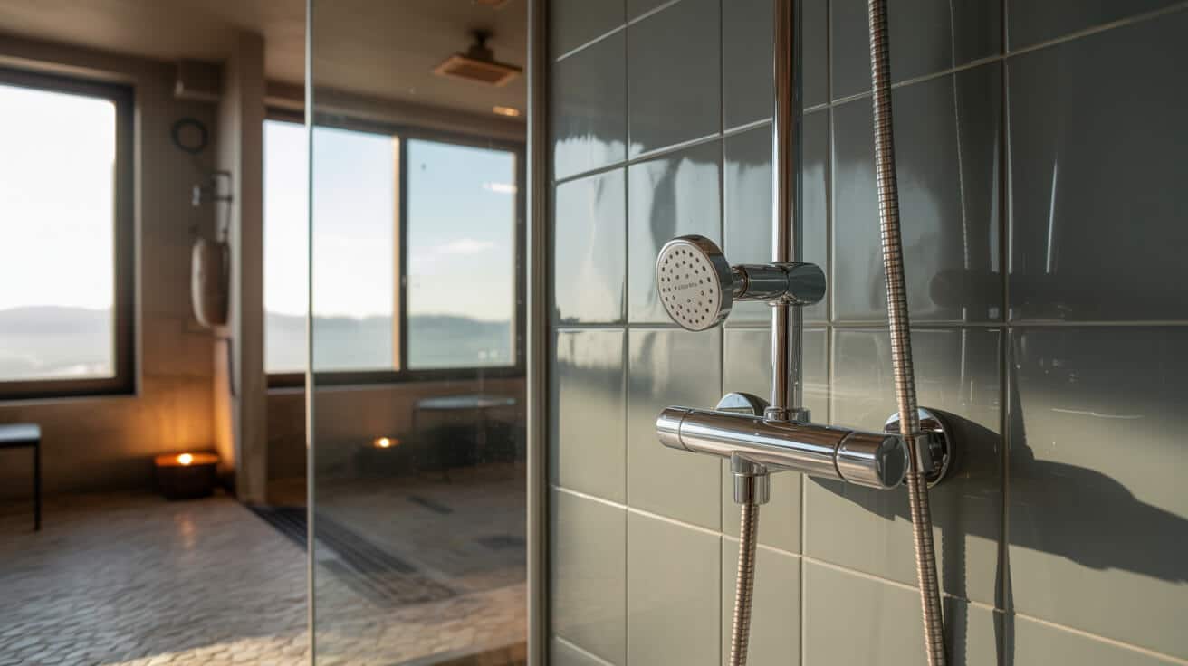thermostatic shower installation