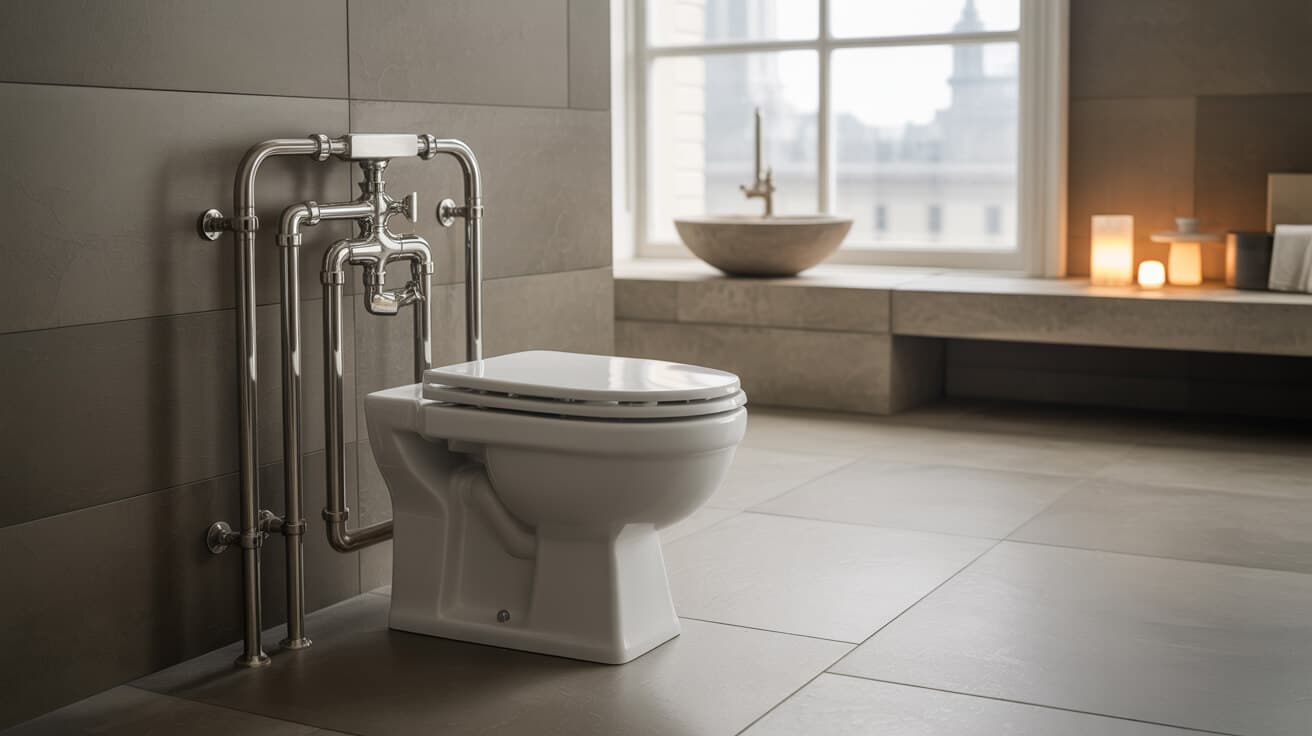 WC pan cistern installation